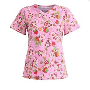 Strawberry Shortcake Woman’s Scrub Top Various Sizes